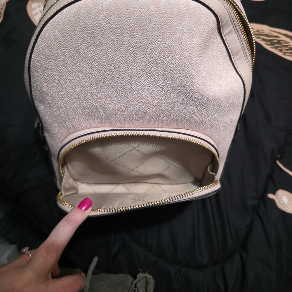 Michael Kors Blush Pink Mini Backpack with Gold Hardware